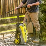 Pressure washer with foot pedal