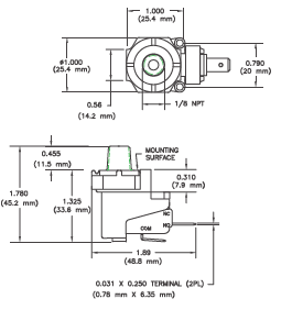 1/8" NPT Tinytrol Vacuum Switch