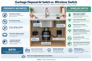Garbage Disposal Air Switch vs. Wireless Switch